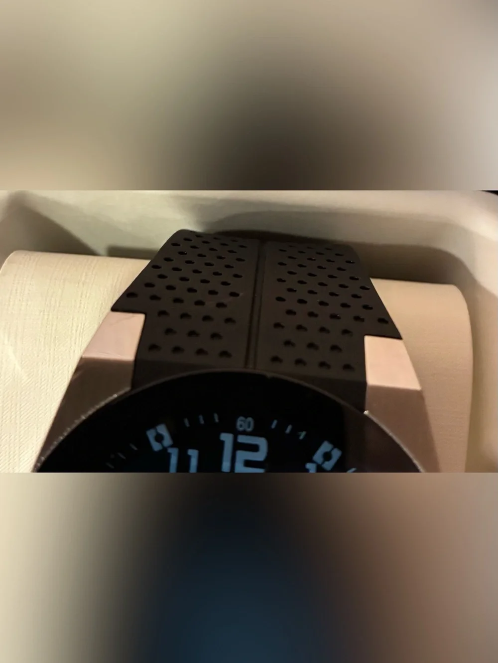 Relic by Fossil Men’s Black Silicone Strap Watch ZR11867 Oversized Dial
